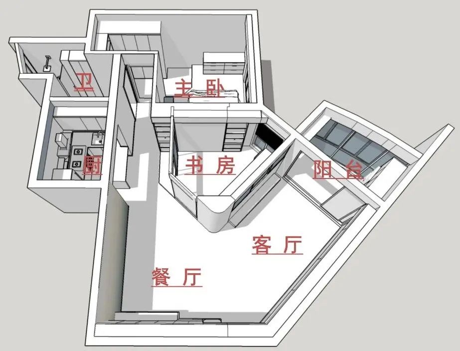 85㎡“渣戶型”變“有型”，玻璃書房、和風臥室一樣不少