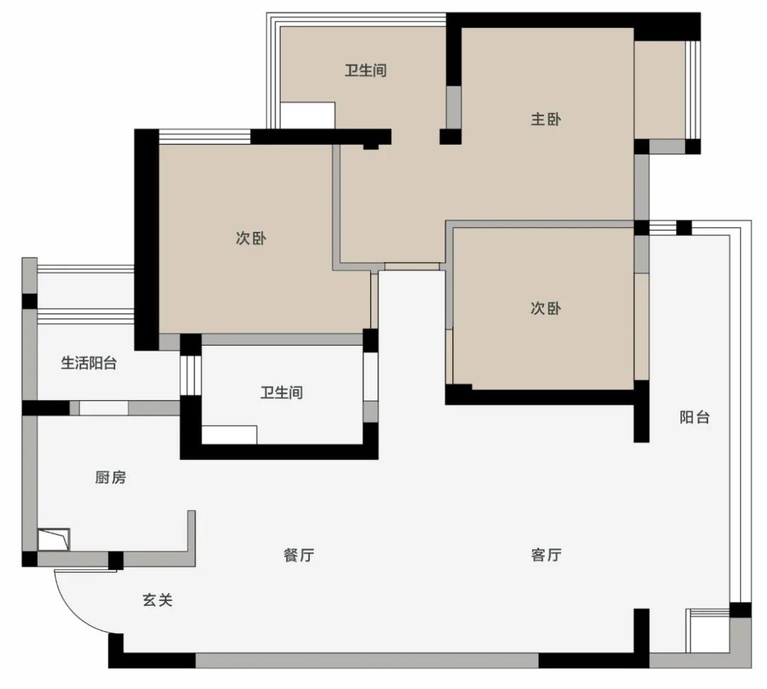 105㎡學區房改造全程高能，憑空多出10㎡