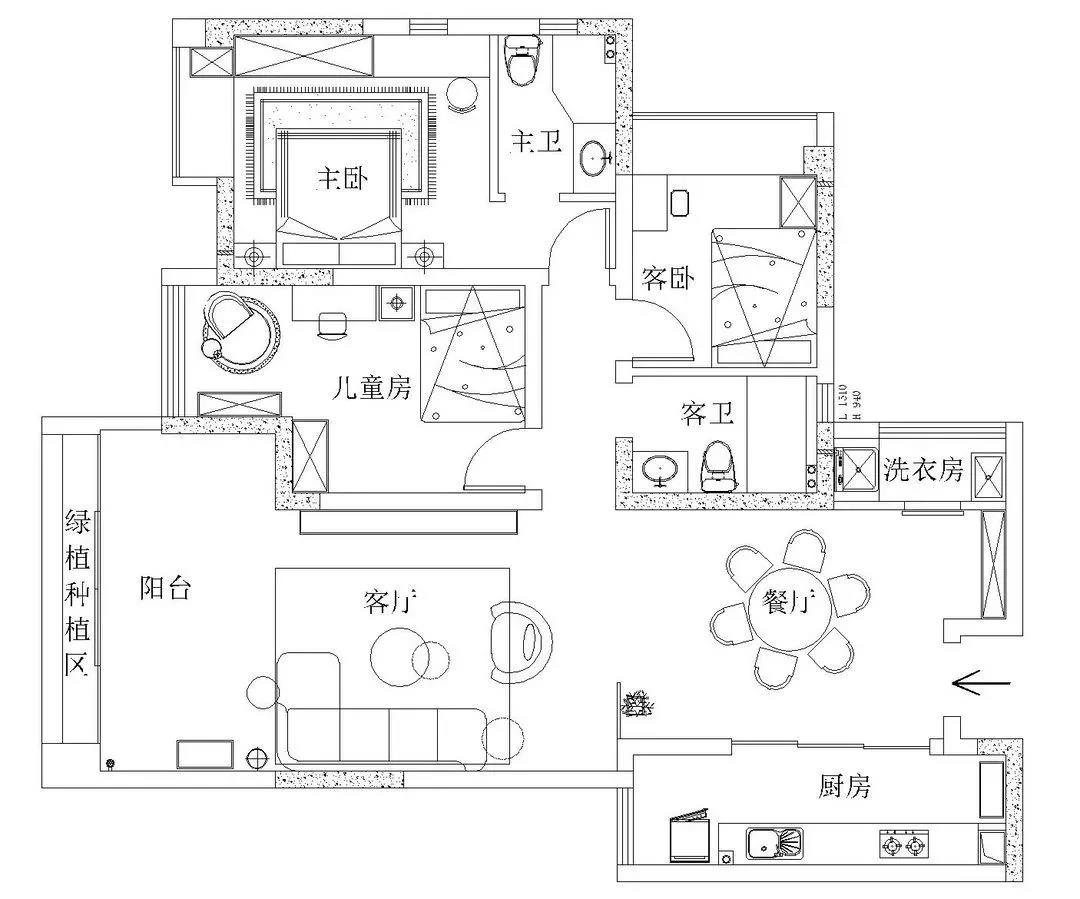 她家這套IKEA風120㎡，大橫廳變「親子互動區(qū)」