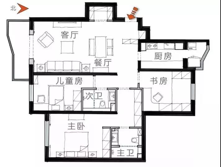 武漢夫妻中古家具打造125㎡混搭美式宅，快來抄作業(yè)！